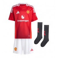 Manchester United Antony #21 Heimtrikotsatz Kinder 2024-25 Kurzarm (+ Kurze Hosen)